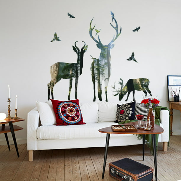 Details about   Forest Deer Acrylic Mirror Wall Stickers Forest Deer   Wall Decals Home Decor